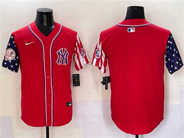 Men%27s New York Yankees Blank Red American Style Limited Stitched Jersey